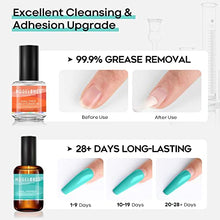 Load image into Gallery viewer, Modelones Gel Nail Polish Primer, Acid Free Natural Nail Prep Dehydrate &amp; Bond Primer, 15ml Nail Bond, Air Dry Superior Bonding Primer for Acrylic Powder Nail Supplies Set
