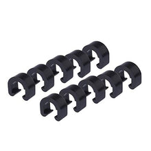 Load image into Gallery viewer, Luckycivia 30 PCS Black Bicycle C-Clips Clamps, Road Bicycle Mountain Bike C Clips Housing Hose Guide Clamps, for Brake Derailleur Shift Cables
