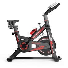 Load image into Gallery viewer, Indoor Cycling Bike Stationary, Quiet Smooth Belt Drive System Flywheel Exercise Bike with Heart Rate, LCD Monitor, Adjustable Seat and Handlebars &amp; Base for Home Workout (Black)
