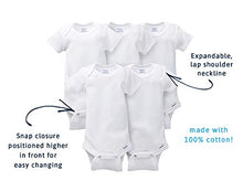 Load image into Gallery viewer, Gerber Baby 8-Pack Short Sleeve Onesies Bodysuits, Solid White, Newborn

