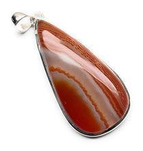 Load image into Gallery viewer, Natural Lake Superior Agate 925 Solid Sterling Silver Pendant 55mm

