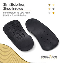 Load image into Gallery viewer, Natural Foot Orthotics Slim Stabilizer for Low to Flat Arches – Arch Support Shoe Insoles/Inserts for Plantar Fasciitis Relief | Good for Feet, Legs, Back, Heel &amp; Joint Pain | Made in USA

