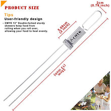 Load image into Gallery viewer, CMYK Barbecue Skewers, 6-Pack 13" Stainless Steel Grilling Skewers with Slider, Reusable Metal BBQ Shish Kebab Skewer Sticks
