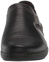 Load image into Gallery viewer, Clarks Women's Cora Poppy Loafer, Black Tumbled, 7.5
