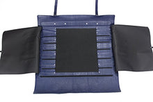 Load image into Gallery viewer, Blue Leather Knife Roll - 10 Knife Slots
