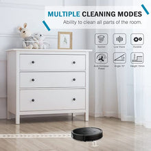 Load image into Gallery viewer, Robot Vacuum 2000Pa Robotic Vacuum Cleaner (Slim) Max Suction Quiet Multiple Cleaning Modes Self-Charging Vacuum with Boundary Strips for Pet Hair Hard Floor Medium-Pile Carpets
