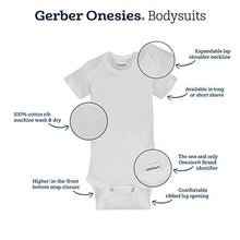 Load image into Gallery viewer, Gerber Baby 5-Pack Solid Onesies Bodysuits, White, Newborn
