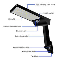 Load image into Gallery viewer, Solar Lights Outdoor with Remote,Aqonsie 180° Adjustable 56LED Solar Flood Light, Wireless Security Motion Sensor Lights Outdoor with 3 Lighting Modes for Backyard,Gutter,Garden,Front Door 4 Pack
