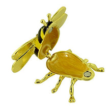 Load image into Gallery viewer, echomerx Bumblebee Bejeweled Hinged Trinket Box Bee Gold, Keepsake Pill Box and Decor
