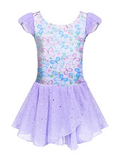Load image into Gallery viewer, Arshiner Girls Ruffle Sleeve Ballet Dance Dress Crisscross Back Tutu Skirted Leotard
