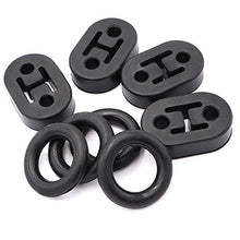 Load image into Gallery viewer, (lot of 8)4pcs Car Universal 2 Hole Rubber Exhaust Hanger Bushing Muffler Insulators Shock Absorbent Mount Bracket with 4pcs Universal Exhaust Hanger Muffler Insulator O Ring Rubber Exhaust Bracket
