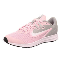 Load image into Gallery viewer, Nike Unisex Downshifter 9 Grade School Running Shoe Pink Foam/White-Metallic Silver 4Y Regular US Big Kid
