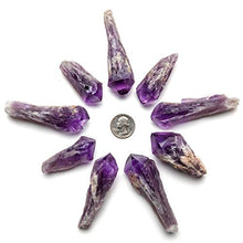 Load image into Gallery viewer, KALIFANO Cathedral Amethyst Point Bundle with Healing &amp; Calming Effects - High Energy Reiki Bulk Gemstones Elestial Used for Stability and Peace (Information Card Included)
