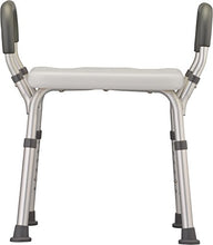 Load image into Gallery viewer, NOVA Medical Products Shower and Bath Chair with Arms, Quick &amp; Easy Tools Free Assembly, Lightweight and Seat Height Adjustable, Great for Travel, White
