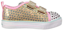 Load image into Gallery viewer, Skechers Kids Girls Shuffle LITE-Mini Mermaid Sneaker, Gold, 5 Toddler
