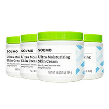 Load image into Gallery viewer, Amazon Brand - Solimo Ultra Moisturizing Skin Cream for Dry &amp; Sensitive Skin, Dermatologist Tested, Fragrance Free, 16 Ounce (Pack of 4)
