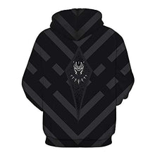 Load image into Gallery viewer, TAKUSHI HF Unisex Fashion Galaxy 3D Digital Printed Pullover Hoodies Hooded Sweatshirts for Sport and Party (Black Panther, S/M)
