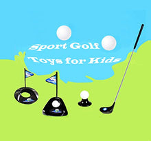 Load image into Gallery viewer, Portable Children Golf Club Set Toy Flag Mat Golf Practice Balls 29 Pieces Sports Indoor Outdoor Golf Game for Kids with Backbag

