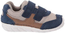 Load image into Gallery viewer, Stride Rite baby boys Soft Motion Mason Athletic Sneaker, Navy/Truffle, 4.5 Toddler US
