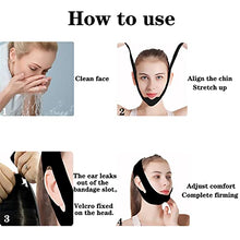 Load image into Gallery viewer, WIDVIH Silicone Double Chin Reducer，V Line Mask Facial Slimming Strap，Chin Up Mask Face Lifting Belt，Reusable Men And Women V Shaped Face And Neck Silicone Lifting Bandage To Tighten The Skin（Black)
