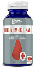 Load image into Gallery viewer, Ahana Nutrition Chromium Picolinate Supplement - Maintains Blood Sugar Levels &amp; Aids Healthy Weight Loss (100 Capsules)
