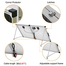 Load image into Gallery viewer, DOKIO Portable Foldable 150W 18v Solar Suitcase Monocrystalline, Folding Solar Panel Kit with Controller to Charge 12 Volts Batteries (AGM Lead/Acid Types Vented Gel) RV Camping Boat
