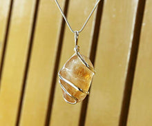 Load image into Gallery viewer, Citrine Gemstone Pendant Necklace - Natural Crystal Healing | Stone of Joy, Wealth and Abundance| Energizes Solar Plexus and Navel Chakras| Jewelry for Men &amp; Women
