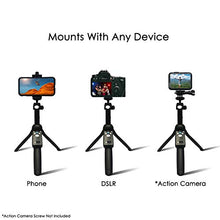 Load image into Gallery viewer, Fugetek Portable 48" Selfie Stick &amp; Tripod, All in One, Lightweight Aluminum, FaceTime, Video Teaching, Bluetooth Remote Compatible with iPhone 11/Xs MAX/XR/XS/X/8/8 Plus/7/7 Plus/6s,Galaxy S10/S9/S9
