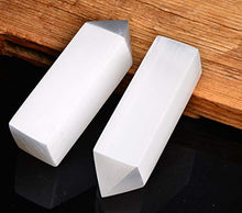 Load image into Gallery viewer, AMOYSTONE Selenite Tower Crystals and Healing Stones Wands Crystal Points 4 Sides Tower Large 6" Tall 1 PC
