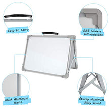 Load image into Gallery viewer, Small Dry Erase White Board,16X12Inches Portable Double-Sided Magnetic Foldable Desktop Whiteboard Easel for Kids&amp;Home,Classroom,Office-White
