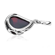 Load image into Gallery viewer, Cherry Amber Sterling Silver Pendant Necklace Chain 46 cm 18 inches
