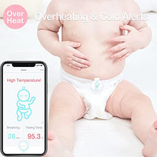 Load image into Gallery viewer, Sense-U Baby Breathing Monitor - Tracks Baby's Breathing Movement, Temperature, Rollover and Sleeping Position for Baby Safety with Audio Alarm on Smartphones, Pink
