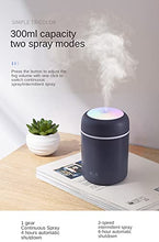 Load image into Gallery viewer, Colorful Cool Mini Cute Humidifier USB 300ml Portable with 7 Colors 2 Fog Mode Ultra Quiet Suitable for Home Car Bedroom Office and Travel (gray)
