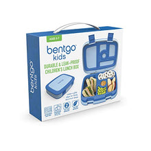 Load image into Gallery viewer, Bentgo® Kids Children’s Lunch Box - Leak-Proof, 5-Compartment Bento-Style Kids Lunch Box - Ideal Portion Sizes for Ages 3 to 7 - BPA-Free, Dishwasher Safe, Food-Safe Materials (Blue)

