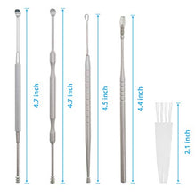 Load image into Gallery viewer, MJIYA Ear Pick Earwax Removal Kit, Ear Cleansing Tool Set, Ear Curette Ear Wax Remover Tool with a Storage Box (Silver, 5 Pcs)
