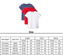Load image into Gallery viewer, Kid Nation Kids Unisex 3 Packs 100% Cotton Tagless Short Sleeve Crewneck T Shirts M Biscuit + Eggnog + Seashell Pink
