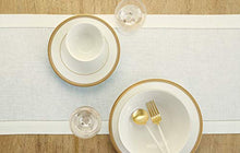 Load image into Gallery viewer, Solino Home 100% Pure Linen Hemstitch Table Runner - 14 x 132 Inch, Handcrafted from European Flax, Machine Washable Classic Hemstitch - Ivory
