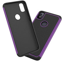 Load image into Gallery viewer, Sucnakp T-Mobile Revvl 4 Case TCL Revvl 4 Case Shock Absorption Drop Protection Hybrid Dual Layer Armor Defender Protective Cover for T-Mobile Revvl 4（FB Purple）
