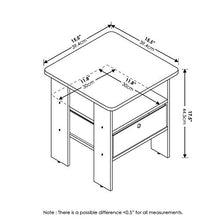 Load image into Gallery viewer, FURINNO Turn-N-Tube No Tools 3-Tier TV Stands, Dark Brown/Black &amp; End Table Bedroom Night Stand w/Bin Drawer, Espresso/Brown
