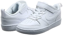 Load image into Gallery viewer, Nike Boy's Court Borough Low 2 (Little Kid) White/White/White 3 Little Kid M
