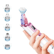 Load image into Gallery viewer, AEVO Blackhead Remover Vacuum, Electric Facial Pore Removal Extractor Kit with 5 Replaceable Heads, [Adjustable Suction] [LED Display] [USB Rechargeable], Beauty Device for Skin Treatment
