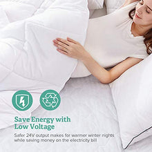 Load image into Gallery viewer, Sable Queen Size Electric Heated Mattress Pad, Safe Low Voltage Technology &amp; Oeko-Tex 100 Standard, 10 Temperature Settings, FDA Registered Hypoallergenic Soft Plush, White
