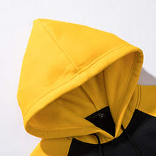 Load image into Gallery viewer, TOLOER Mens Hoodies Pullover - Contrast Color Casual Hoodie for Men - Sports Outwear Sweatshirts Black Yellow X-Large
