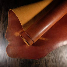 Load image into Gallery viewer, The Tannery Thick Finished Full Grain Cow Genuine Leather Hides Crafts | Home Decor Leather Crafts Tooling Sewing Hobby Workshop Crafting Leather Hides (Tan, 12"X12")
