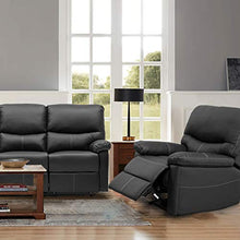 Load image into Gallery viewer, FDW Recliner Sofa PU Leather Set 3 PCS Motion Sofa Loveseat Recliner Sofa Recliner Couch Manual Reclining Chair 3 Seater for Living Room
