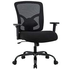Load image into Gallery viewer, Big and Tall Office Chair 400lbs Desk Chair Mesh Computer Chair with Lumbar Support Wide Seat Adjust Arms Rolling Swivel High Back Task Executive Ergonomic Chair for Women Men,Black
