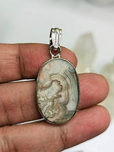 Load image into Gallery viewer, Beautiful rhodochrosite pendant in 925 sterling silver - gemstone/crystal gift |Mother's Day/engagement/wedding/anniversary/birthday gift
