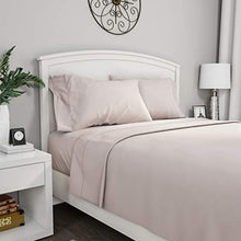 Load image into Gallery viewer, Lavish Home Brushed Microfiber Set-3 Piece Bed Linens-Fitted &amp; Flat Sheets, Plus A Pillowcase-Wrinkle, Stain &amp; Fade Resistant (Twin, Beige), Bone
