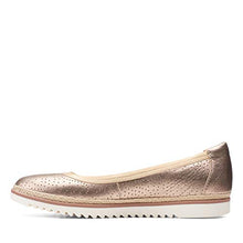 Load image into Gallery viewer, Clarks womens Serena Kellyn Loafer Flat, Metallic Leather, 8 Wide US
