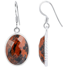 Load image into Gallery viewer, Orchid Jewelry 13 Ct Red Mahagony Obsidian 925 Sterling Silver Dangle Birthday Gifts For Women
